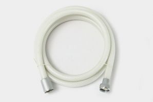 廠(chǎng)家直銷(xiāo)1-2米純白色防纏繞網(wǎng)紋PVC淋浴管花灑軟管